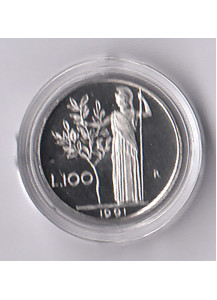 1991 Lire 100 Fondo Specchio